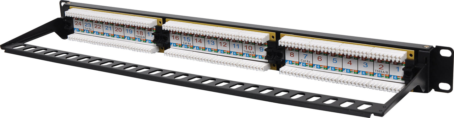 Networking 24 Port 1RU Cat6A Patch Panel D5135