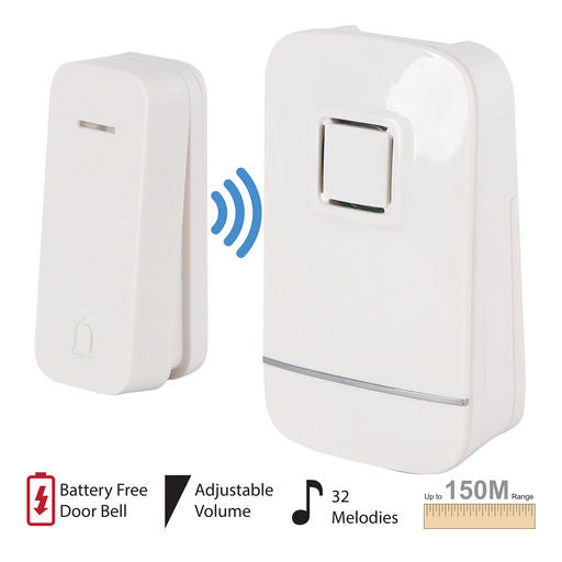 Wireless Doorbell Up To 150m 32 Tones 4 Vol Levels DB532