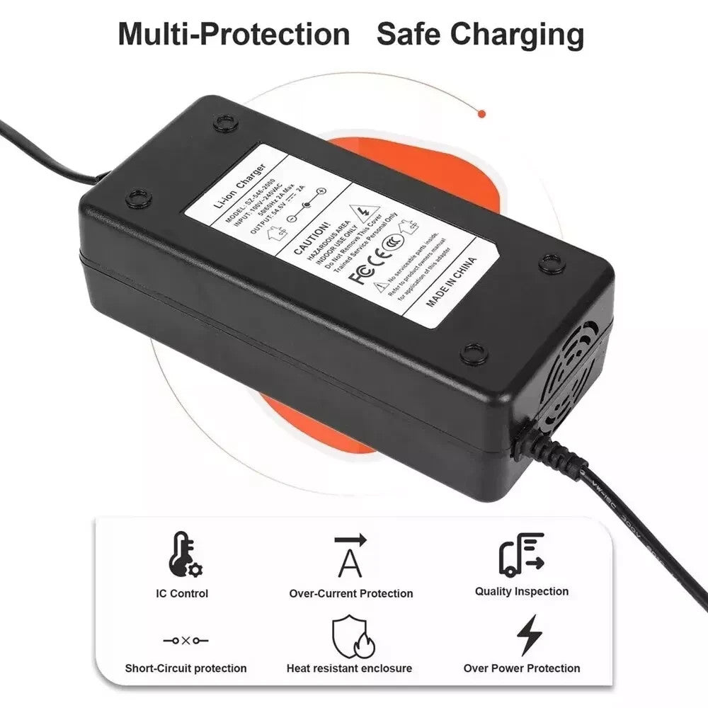 Mains Battery Charger E-scooters/Bikes 54.6v 2a 5 In 1 397602146513