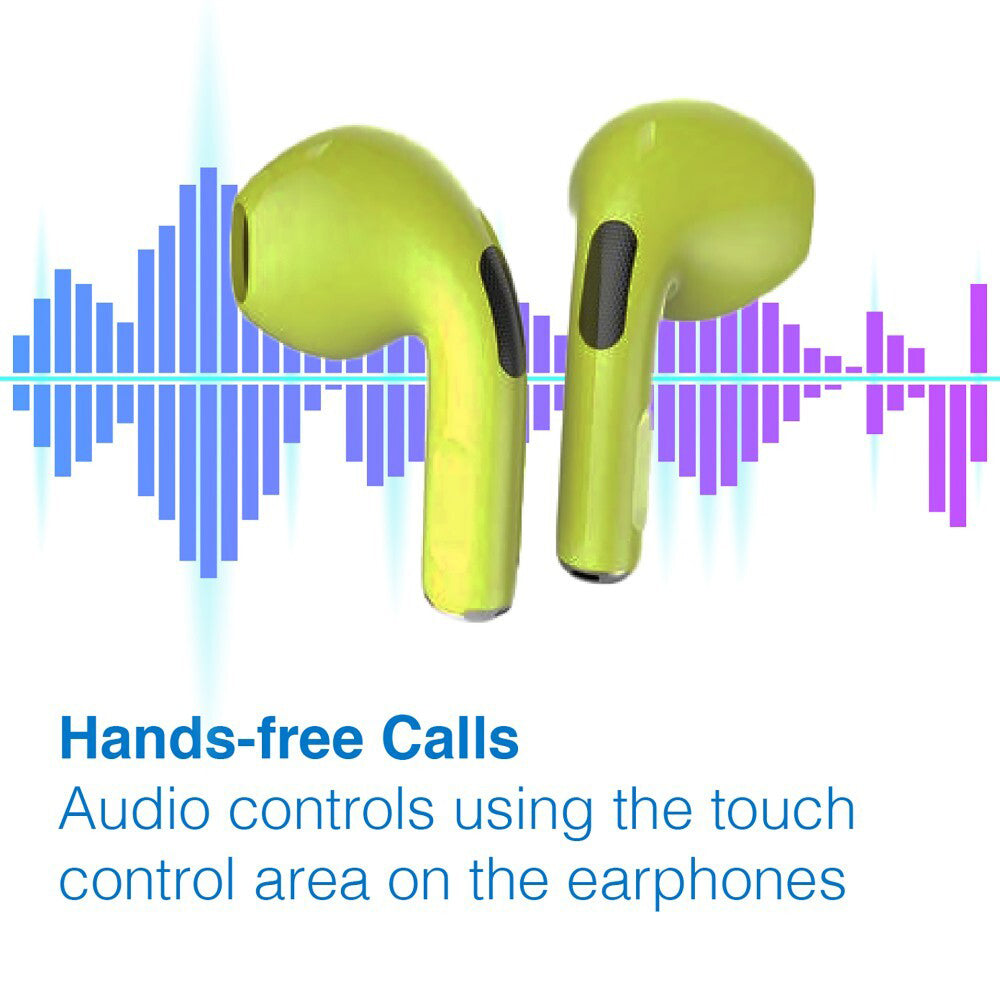 Headphones Laser Tws Earphones Glow In Dark Yellow EPS-KTWSGO-YL