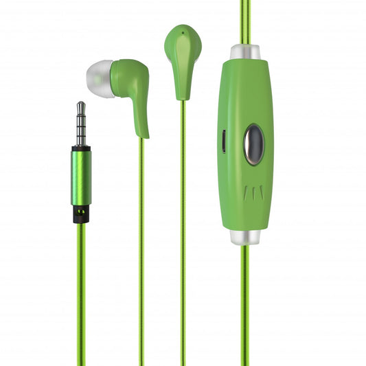 Headphones LASER Kids Earbuds Glowing LED Green EPS-KWGLOW-GN