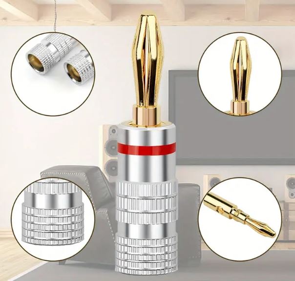 Nakamichi Banana Plug 24k Gold Plated Screw Black EQ1546557B