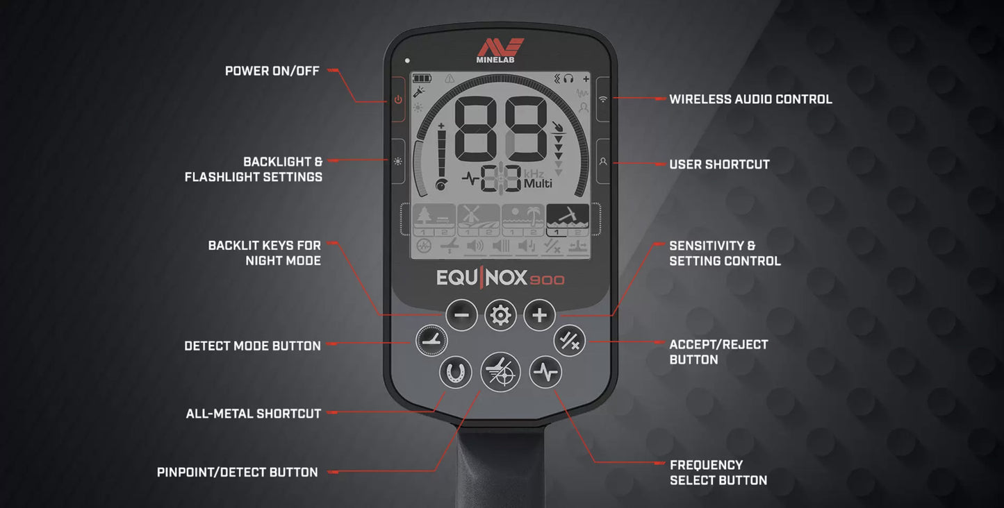MINELAB Equinox 900 Waterproof Metal Detector 3720-0006