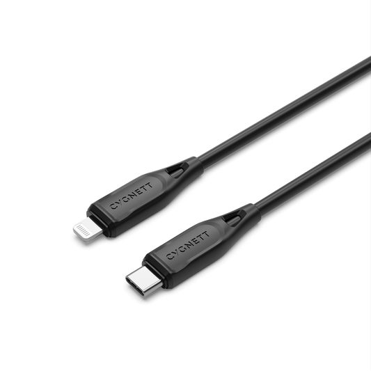 CYGNETT Essentials Lightning To USB-C Cable 2m Black CY4697PCCCL