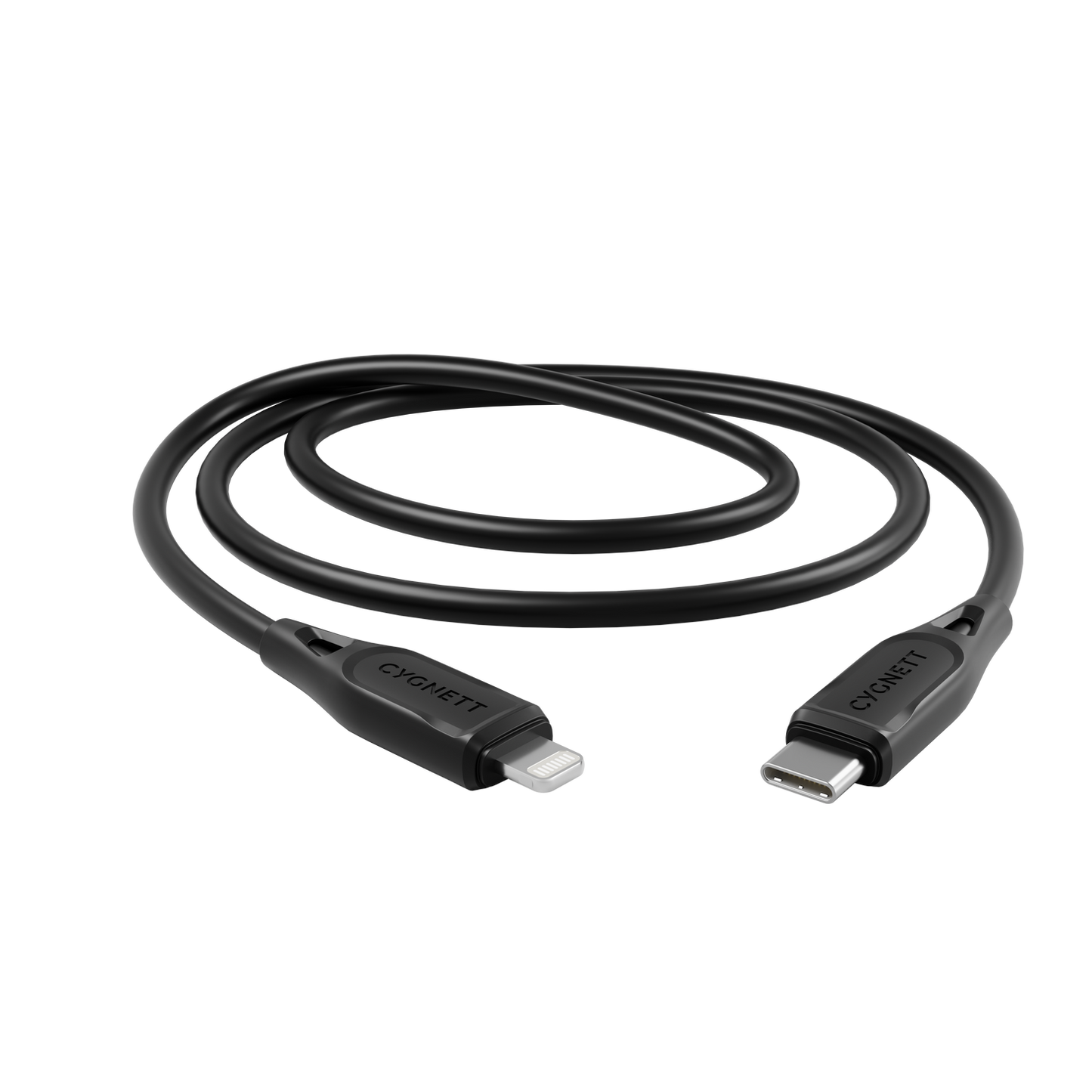 CYGNETT Essentials Lightning To USB-C Cable 2m Black CY4697PCCCL