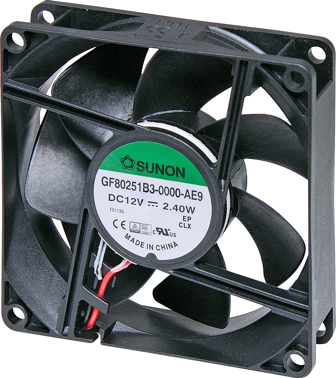 Cooling Fan Ball Bearing 80mm 12VDC IP68 F0950