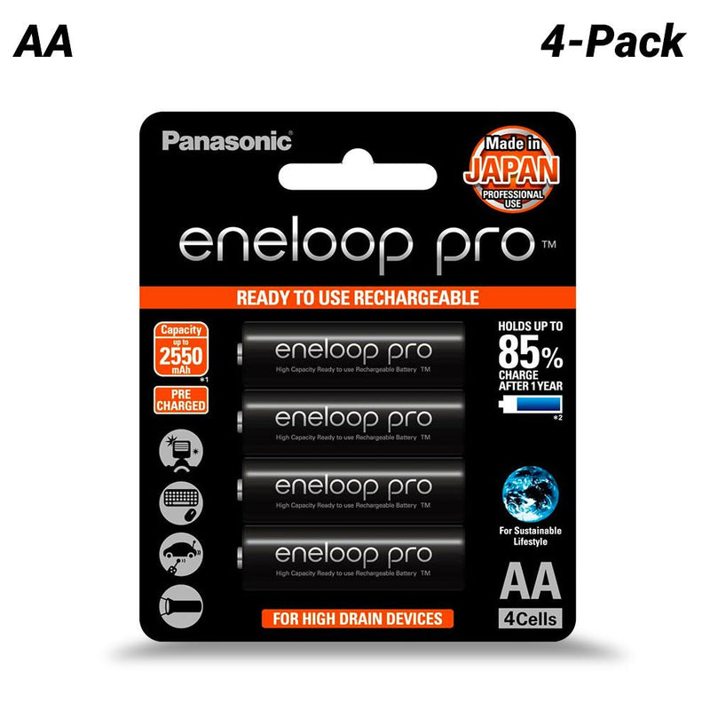 Panasonic Enelooop Pro 4xaa Battery Ready To Use BK-3HCCE/4BT