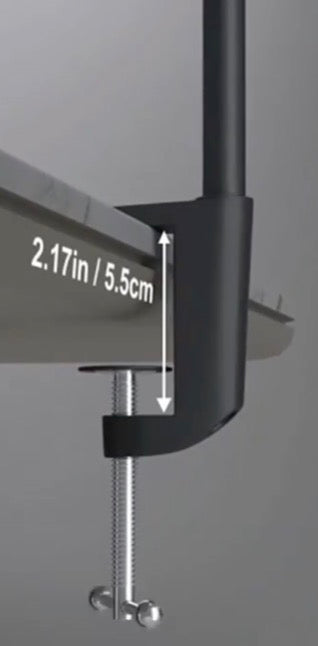 Lamp Double Head Clip-on LED Desk Lamp Black FM124047