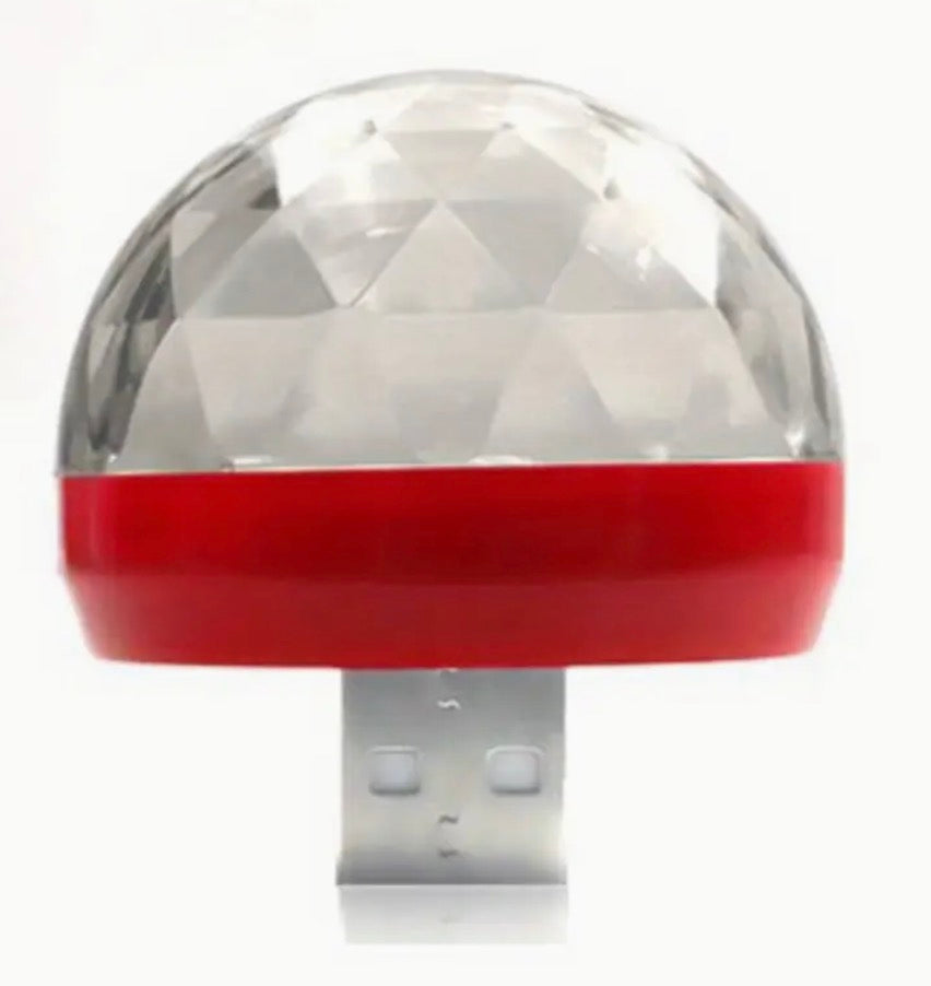 Light USB Mini Disco Ball Red GV46085