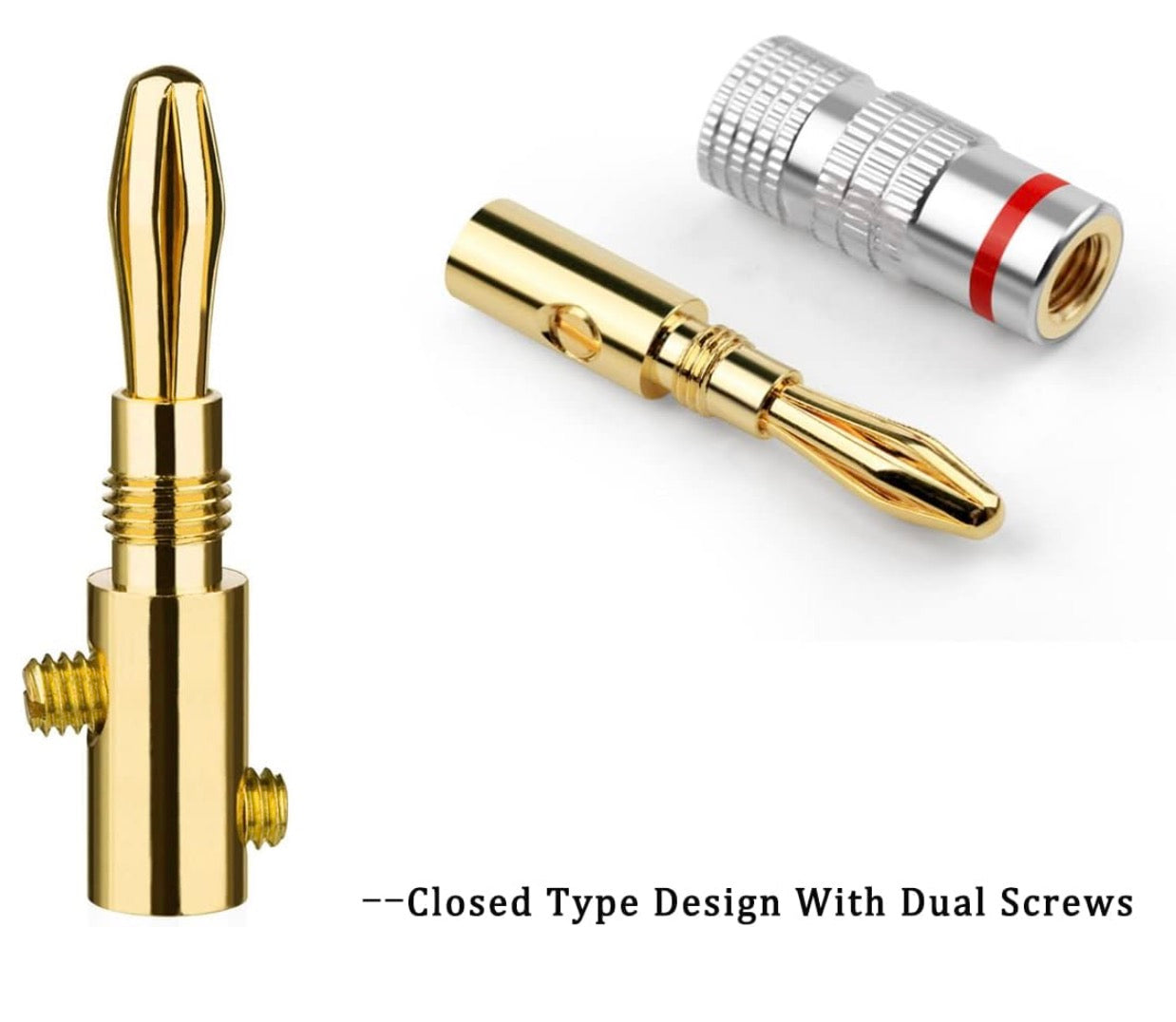 Banana Plug 24k Gold Plated Screw Red LX197063/R