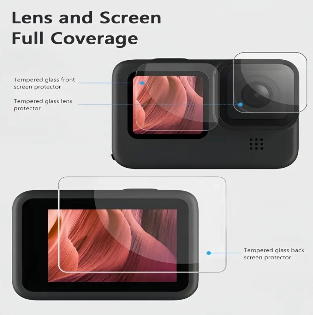 Gopro Hero Screen Protector Tempered Glass 13/12/11/10/9 3pc WE204090