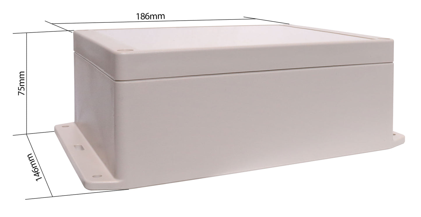 Enclosures & Boxes 186x146x75mm Sealed ABS Flange Mount H0310F