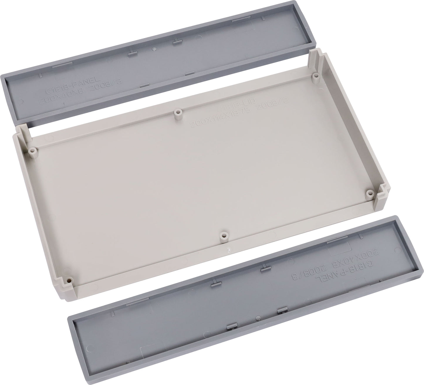 Enclosures & Boxes 114x200x40mm ABS Grey Instrument Case H0378