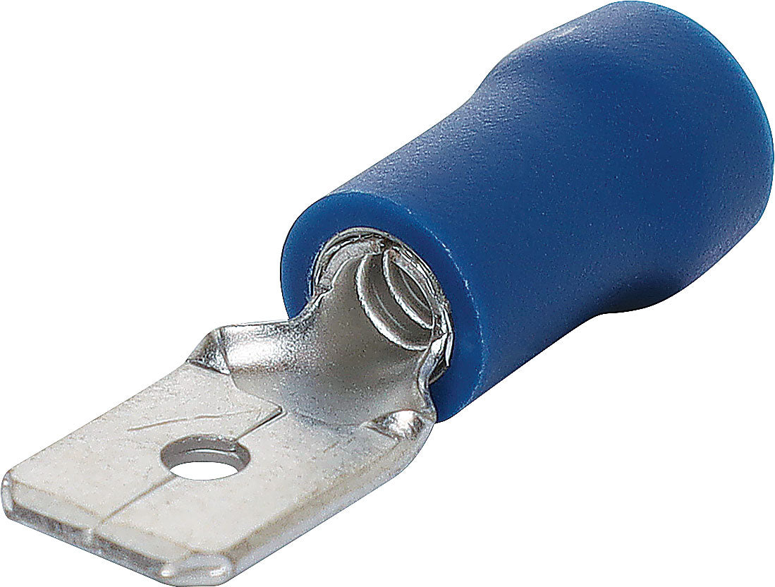 Crimps & Lugs Spade Crimp Male 6.3mm Blue Blue 6.3mm Pk 10 H2026B