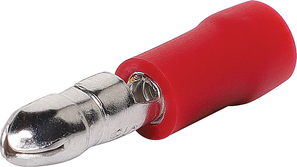 Crimps & Lugs 4mm Male Bullet Crimp Red Pk 100 H2152B