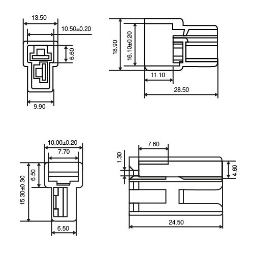 DC Power Connectors2 Way 15A Male And Female Inline H2309