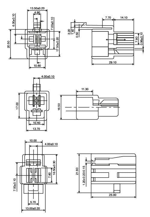 DC Power Connectors 3 Way 15A Male And Female Inline Connector H2310