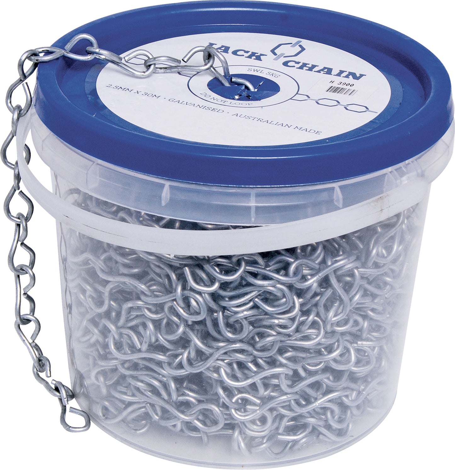 Galvanised Chain 2.5mm 5kg Rated H3900