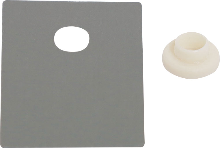 Transistor Insulator & Mount Adhesive Silicone Rubber TO220 Insulation Kit Pk 4 H7310