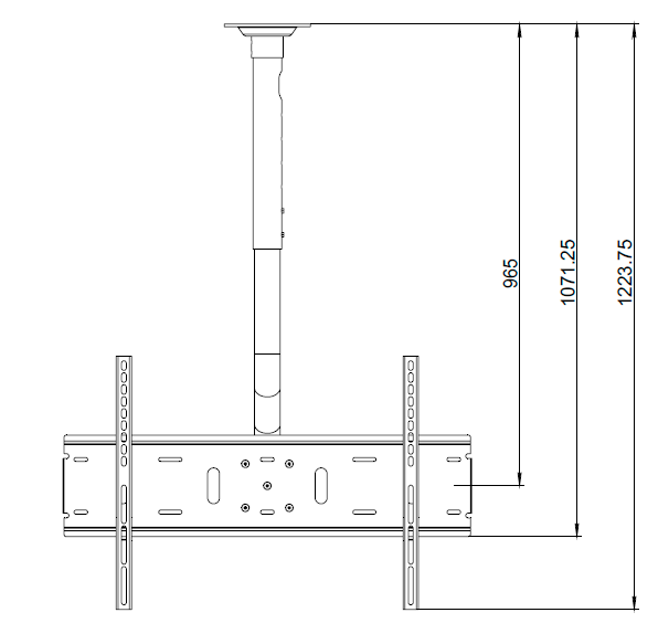TV & Monitor Brackets 37-90" Flat Screen Ceiling Bracket 75kg H8123