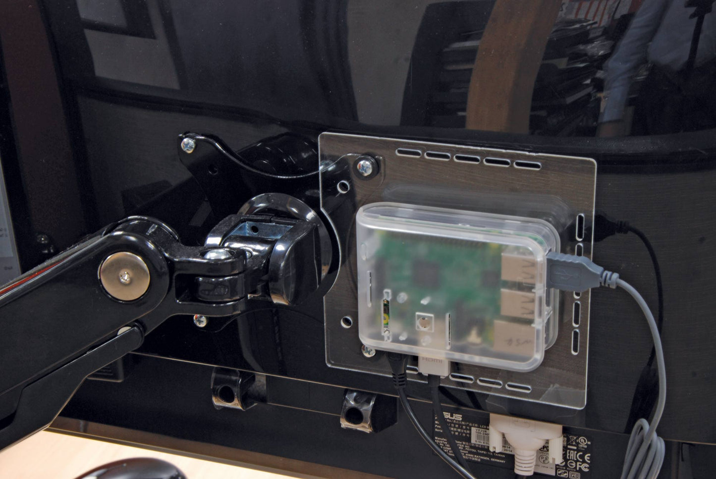 TV & Monitor Brackets Acrylic VESA Mount Bracket For Raspberry Pi 2/3B+ H8190