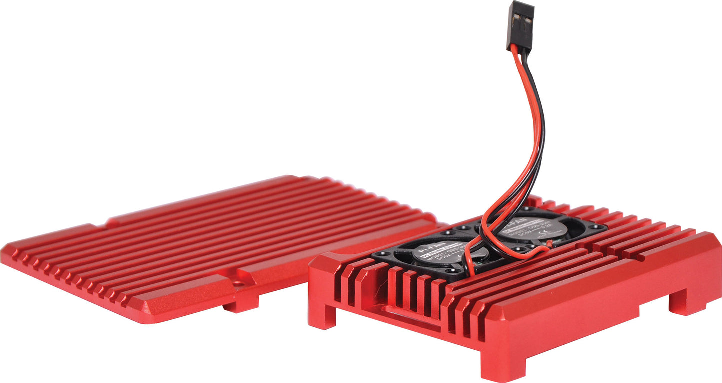 Raspberry Pi Dual Fan Armour Case To Suit Raspberry Pi 4 Red H8959