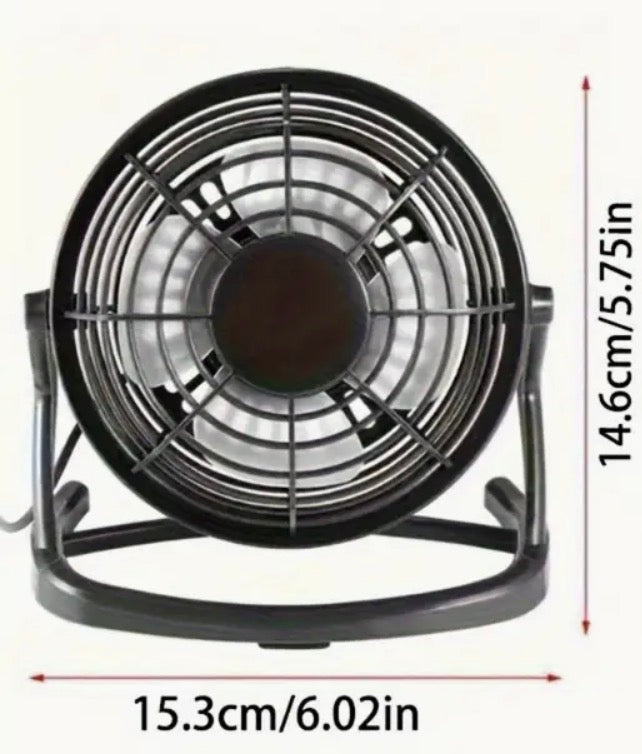 Fan USB Desk With 360 Adjustable Settings - Black HG4097136