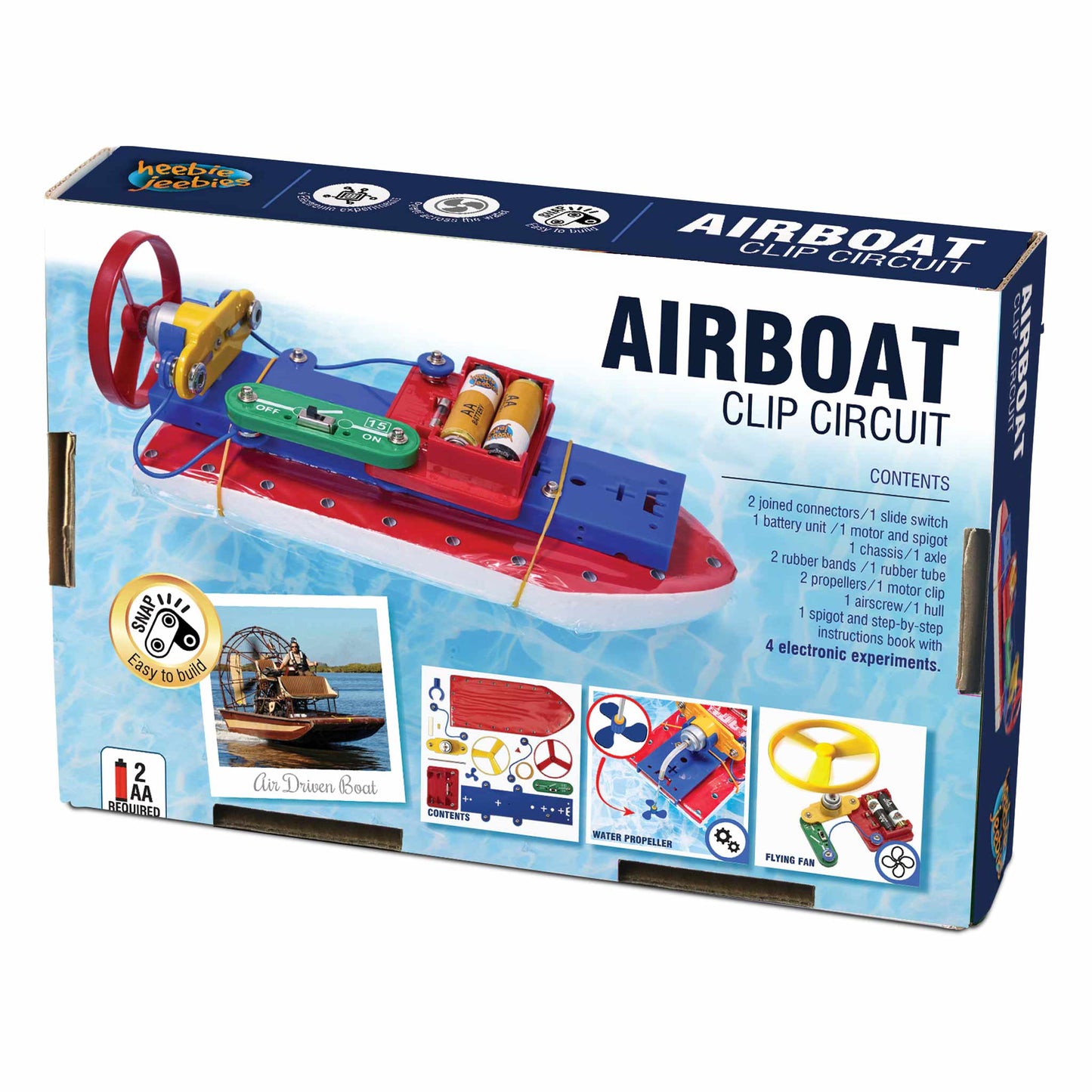 HEEBIE JEEBIES Clip Circuit Small Airboat | Electronic Boat Kit HJ-0030