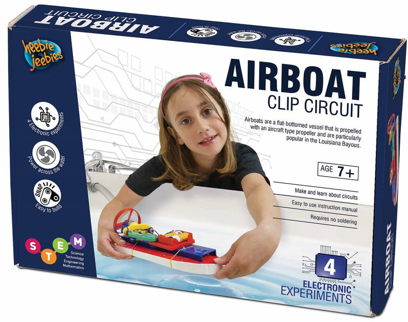 HEEBIE JEEBIES Clip Circuit Small Airboat | Electronic Boat Kit HJ-0030