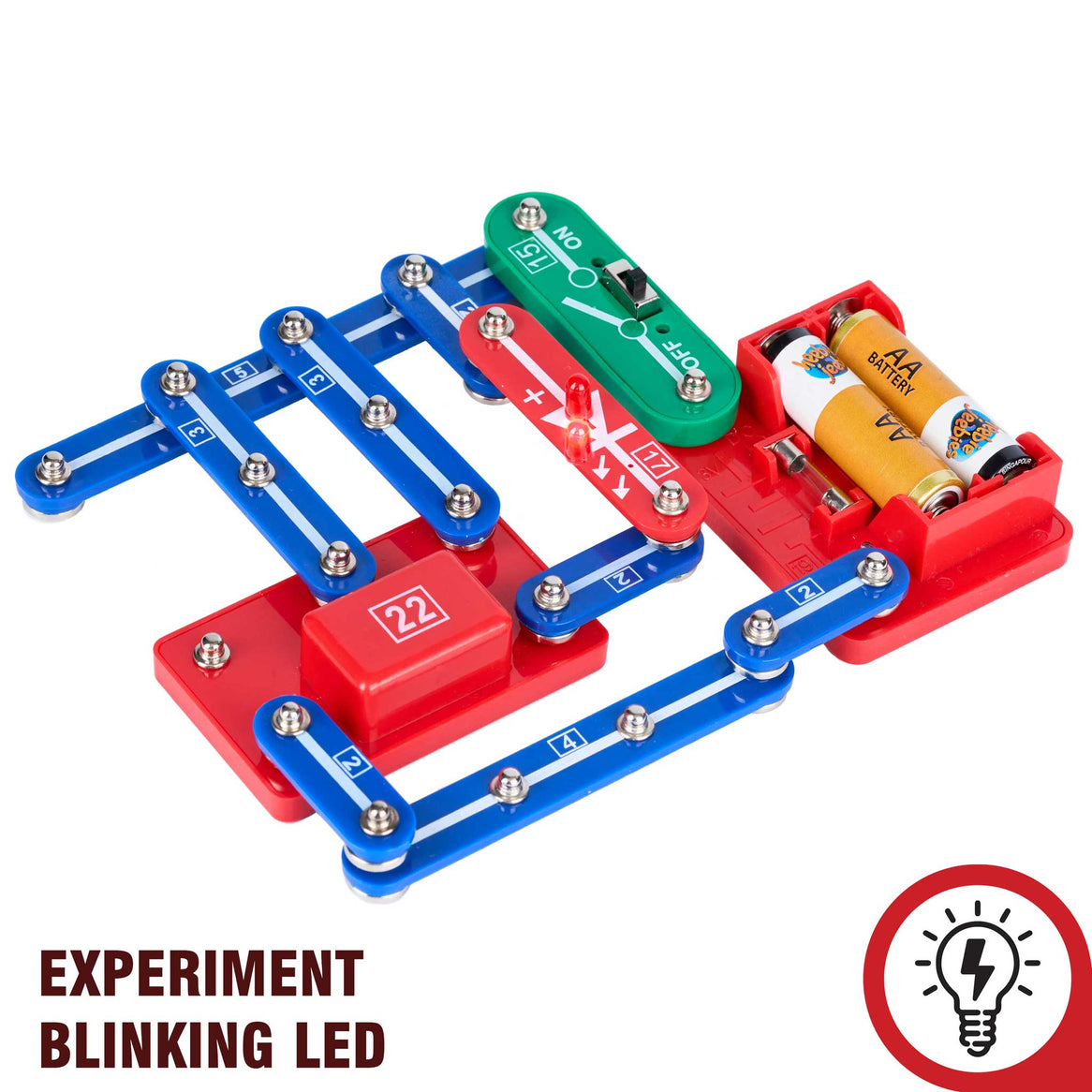 HEEBIE JEEBIES Clip Circuit Advanced Lab 180 Electronic Experiments Kit HJ-0180