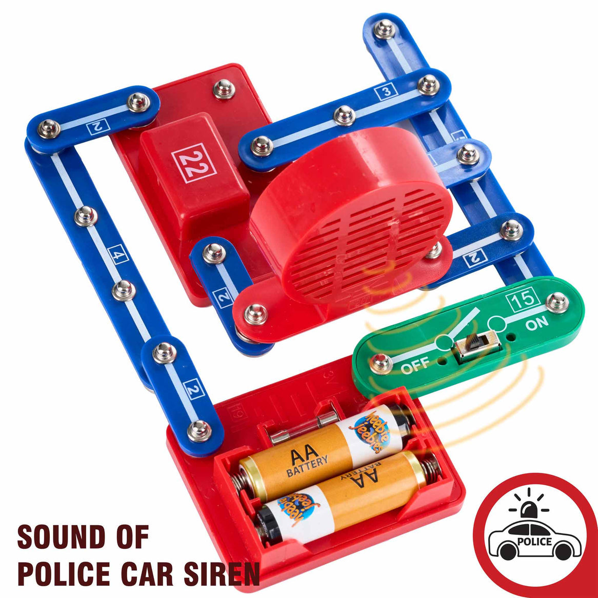 HEEBIE JEEBIES Clip Circuit Advanced Lab 180 Electronic Experiments Kit HJ-0180