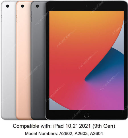 Apple iPad 7/8/9 10.2 360 Rotate Leather Case Black IPD9P2BK
