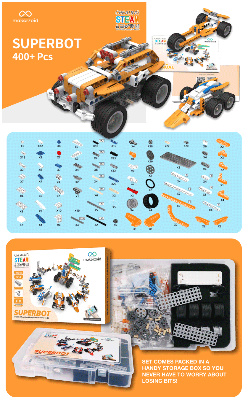 Educational Electronics Makerzoid Superbot Set 26 In 1 Learning Kit K8670