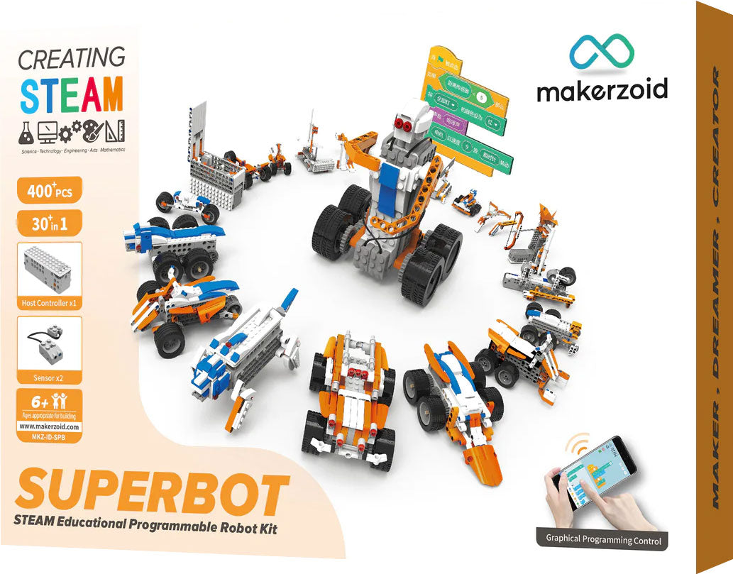 Educational Electronics Makerzoid Superbot Set 26 In 1 Learning Kit K8670