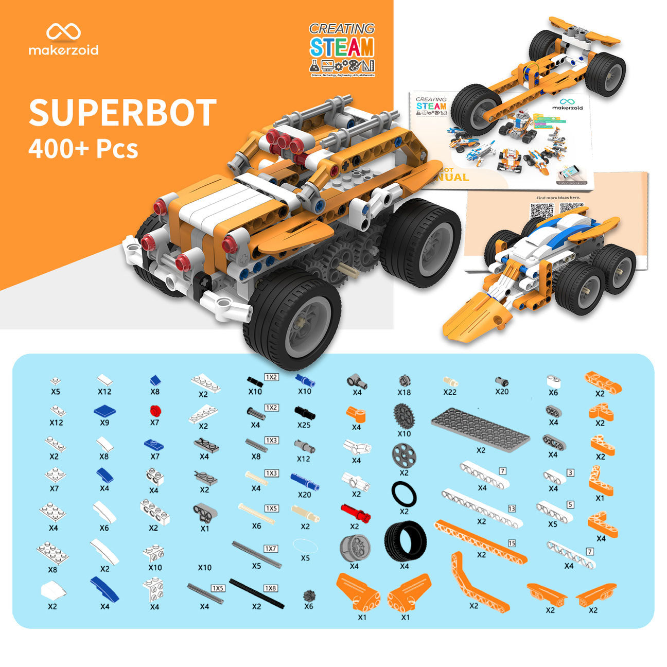 Educational Electronics Makerzoid Superbot Set 26 In 1 Learning Kit K8670