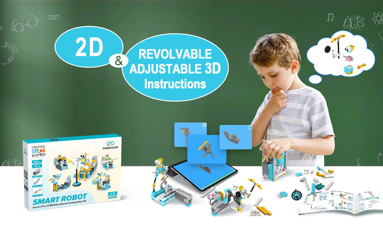 Educational Electronics Makerzoid Smart Robot Set 72 In 1 Learning Kit K8671