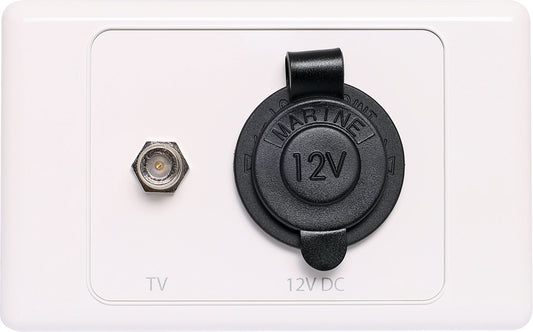 Wall Plate Caravan Antenna & Car Accessory Socket 12V DC L1036