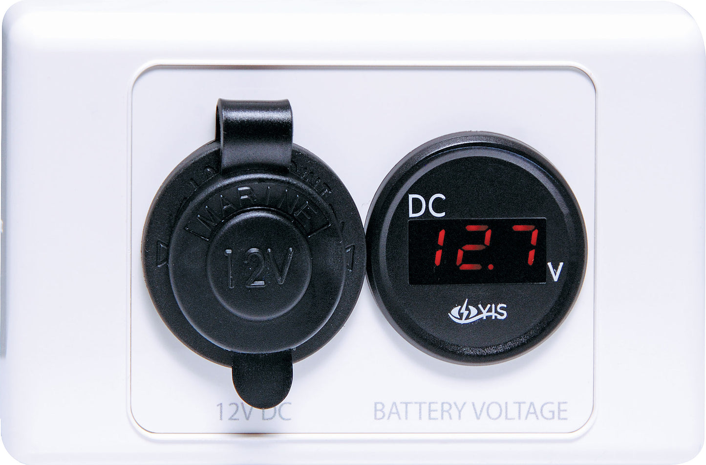 Wall Plate DC Car Accessory Socket Battery Meter 12V L1046