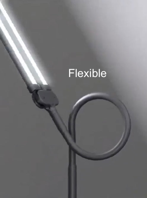 Lamp Double Head Clip-on LED Desk Lamp Black FM124047