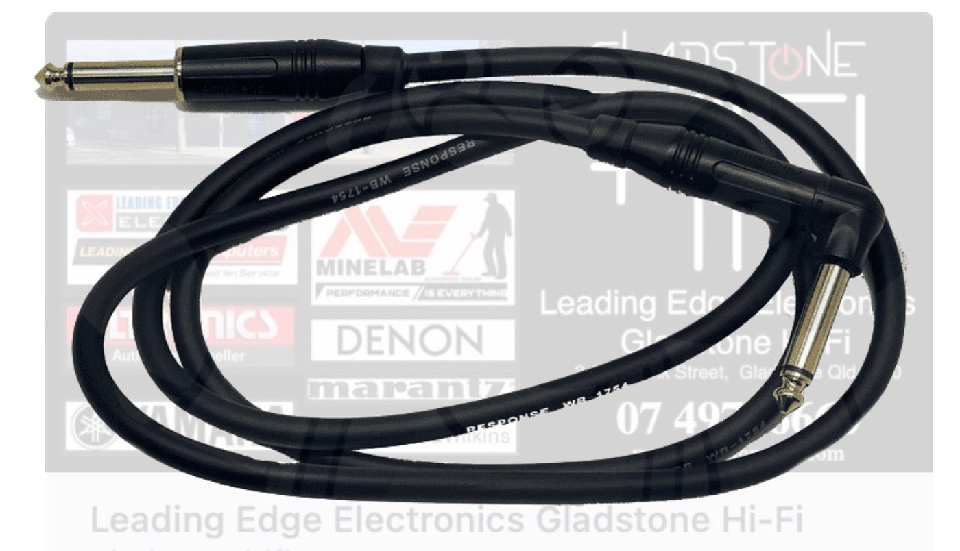 Lucky Knuckle Booty Booster Audio Lead 6.5mm To 6.5mm R/Angle 1M (LK1000)