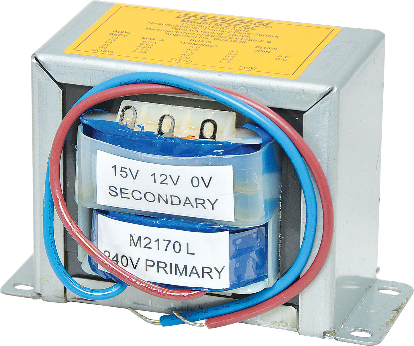 EI Core Transformer 12-30V / 240V 100VA EI Core Transformer M2170L