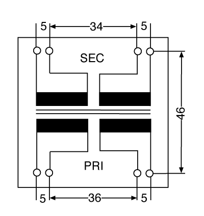 Toroidal Transformer 12 + 12 PCB 10VA M4324A