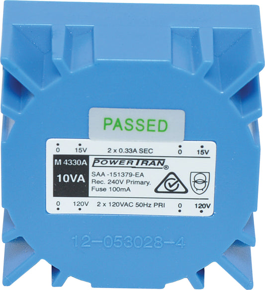 Toroidal Transformer 15 + 15 PCB 10VA M4330A