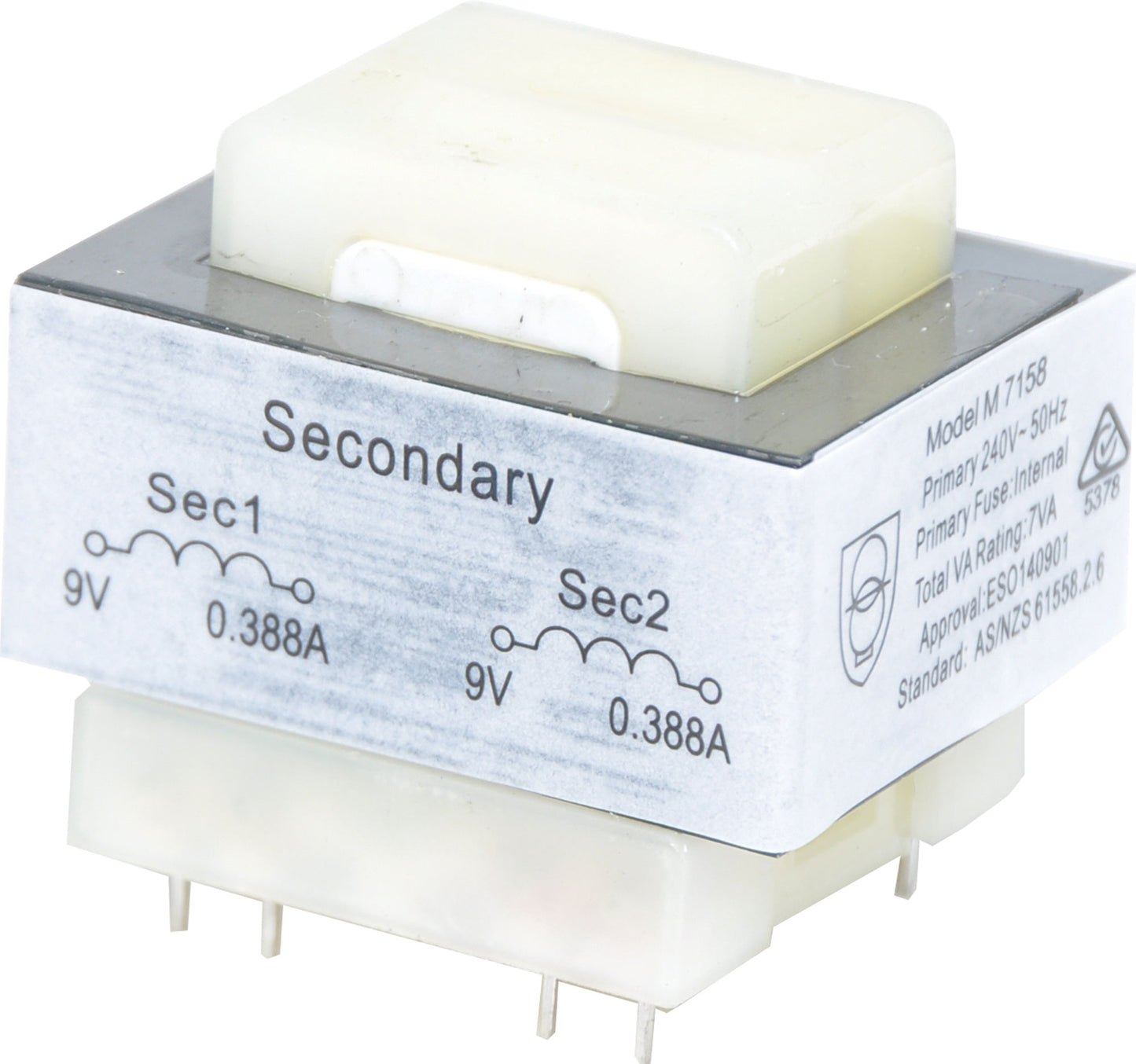 EI Core Transformers 7VA Compact 9+9V PCB M7158