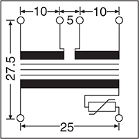 EI Core Transformer 10VA 7.5+7.5V PCB Transformer M7255
