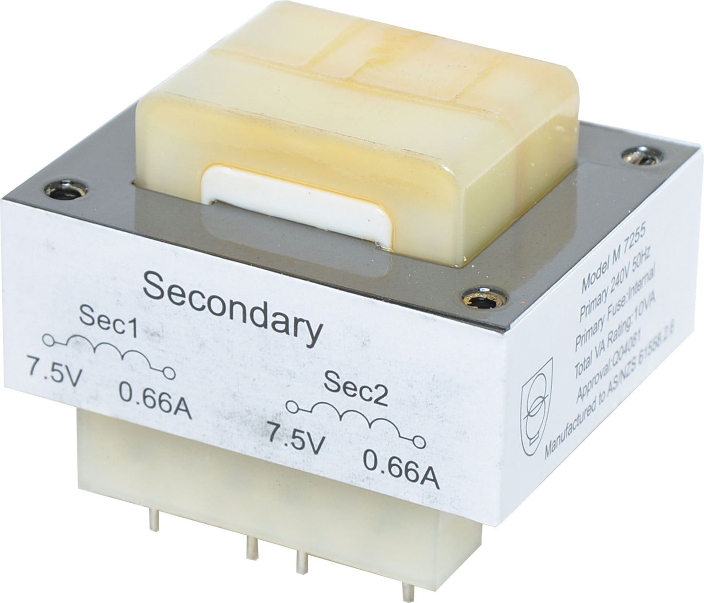 EI Core Transformer 10VA 7.5+7.5V PCB Transformer M7255