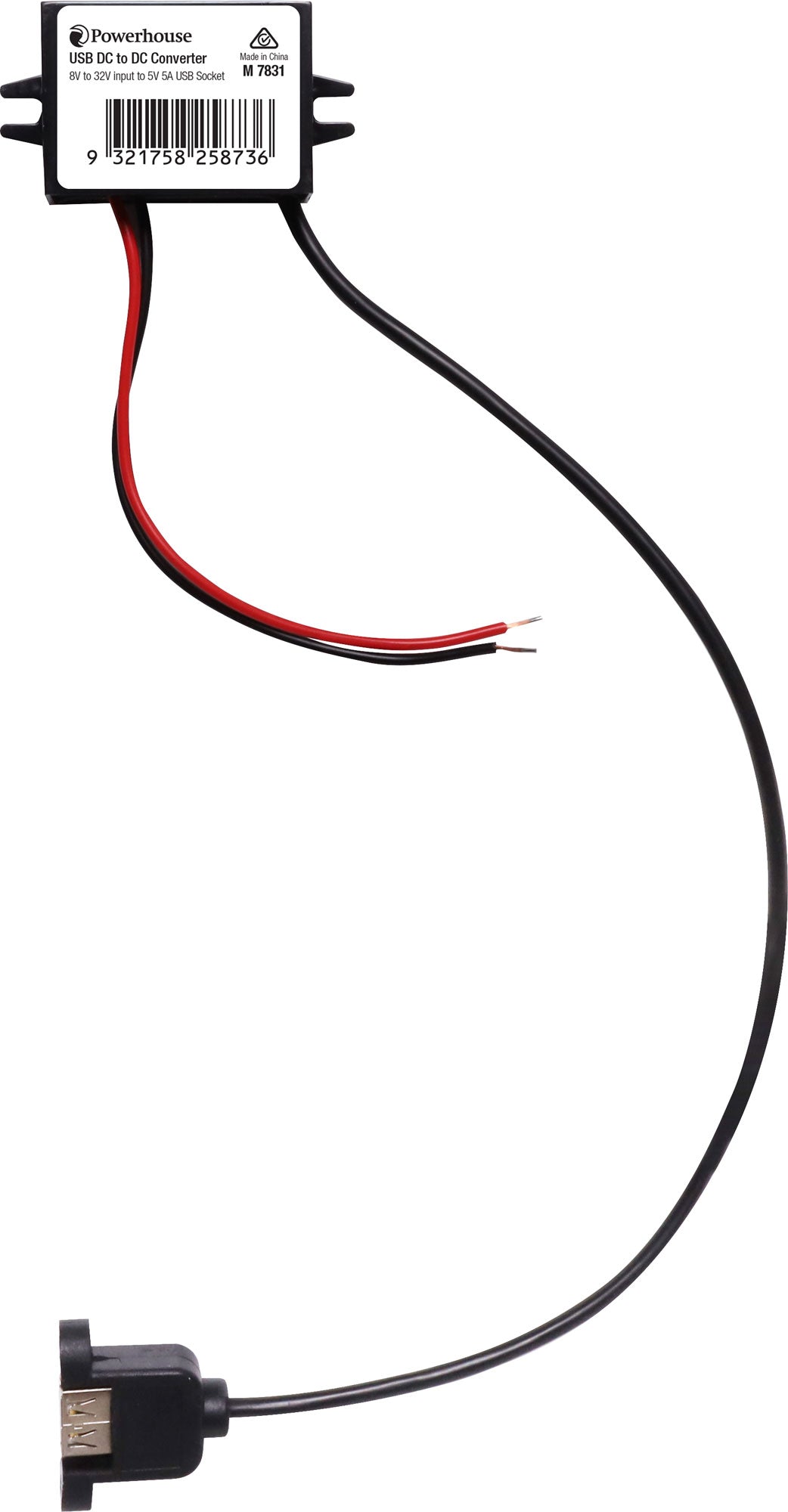 DC-DC Convertor 8-32V Input To 5V 3A USB Output Socket M7831