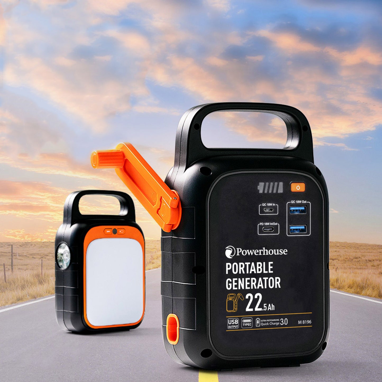 Power Bank 83Wh USB Portable DC Power Generator & Camp Light M8196