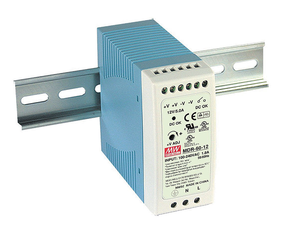 DIN Rail AC/DC Supplies MDR-60-12 60W 12VDC 5A DIN Rail Switchmode Power Supply M8405A