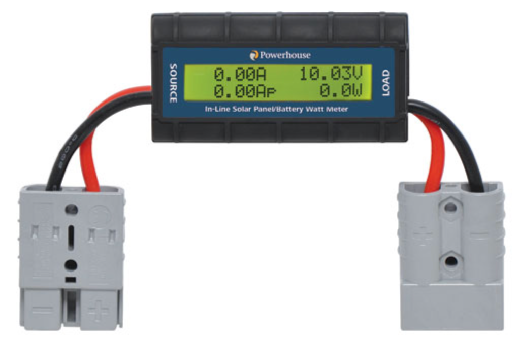 Battery Monitoring In-Line Solar Panel/Battery Watt Meter M8636A